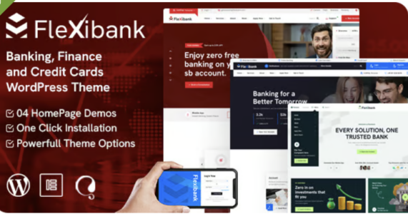 Flexi Bank Banking and Finance WordPress Theme