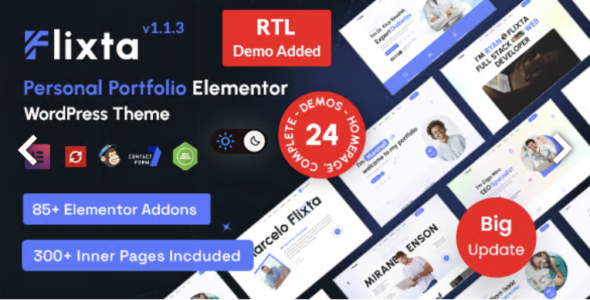 Flixta Personal Portfolio WordPress Theme