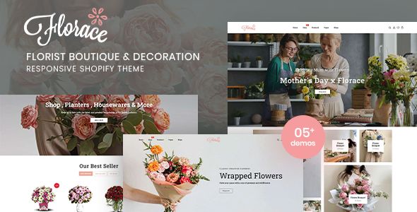 Florace Florist Boutique & Decoration Store Shopify Theme