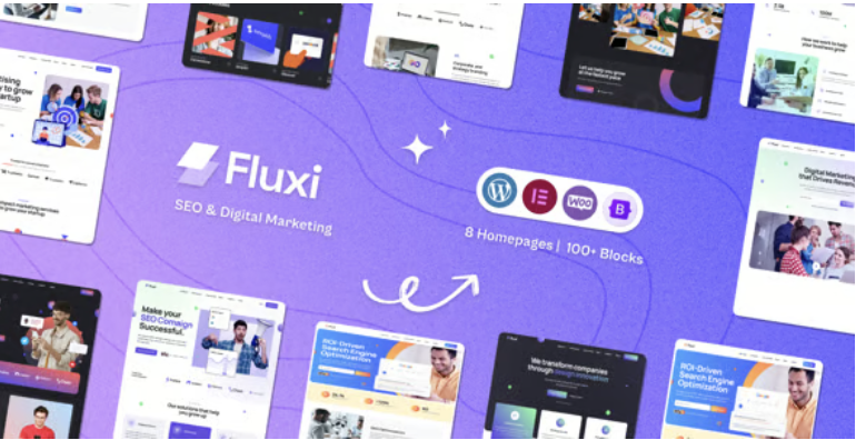 Fluxi - SEO Marketing Digital Agency WordPress Theme 1 Fluxi SEO Marketing Digital Agency WordPress Theme