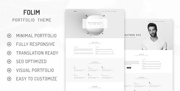 Folim - Clean Minimalist Portfolio WordPress Theme 1 Folim - Clean Minimalist Portfolio WordPress Theme