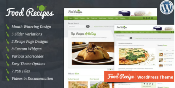 Food Recipes WordPress Theme