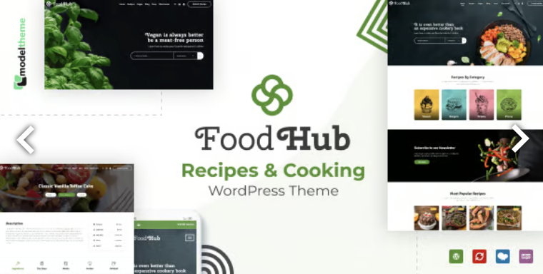 Foodhub - Recipes WordPress Theme 1 FoodHub Recipes & Cooking WordPress Theme
