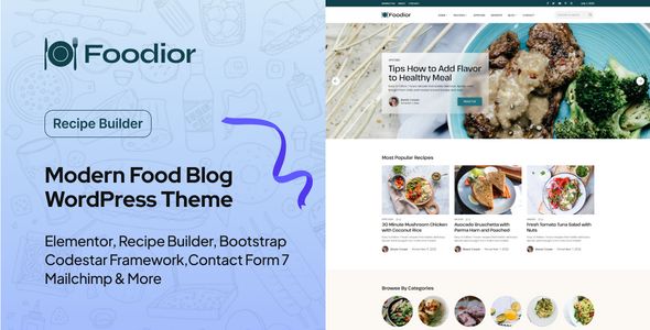 Foodior - Personal Food Blog WordPress Theme 1 Foodior - Personal Food Blog WordPress Theme