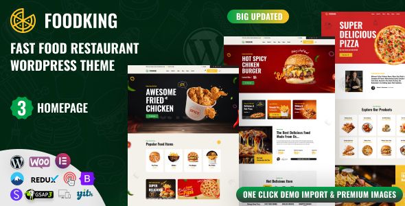 Foodking - FastFood Restaurant WordPress Theme 1 Foodking Fast Food Restaurant WordPress Theme