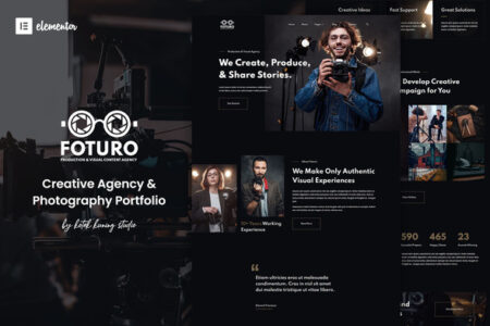 Foturo Photography Portfolio & Creative Agency Elementor Template Kit