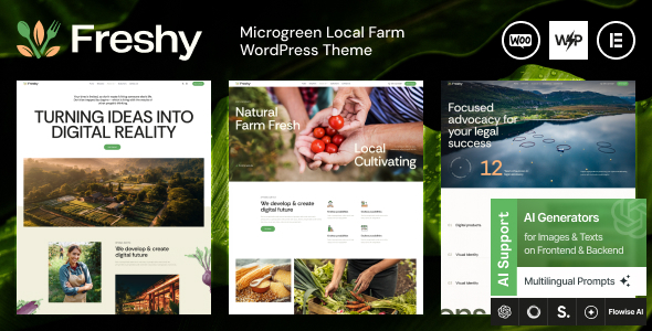 Freshy - Microgreen Local Farm WordPress Theme 1 Freshy - Microgreen Local Farm WordPress Theme