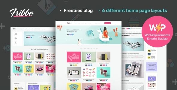 Fribbo – Freebies Blog WordPress Theme 1 Fribbo Freebies Blog WordPress Theme