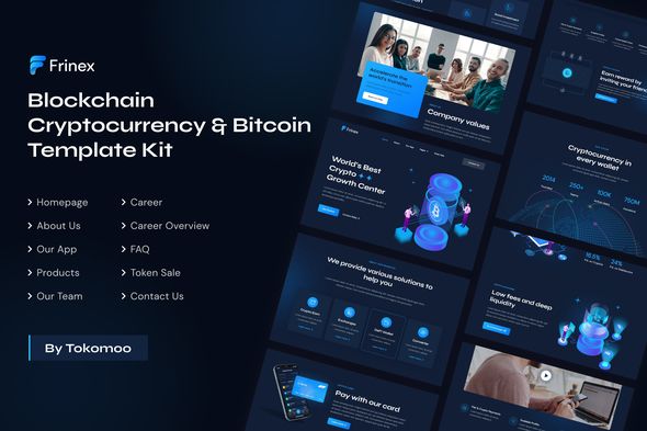 Frinex - Blockchain Cryptocurrency & Bitcoin Elementor Template Kit 1 Frinex Blockchain Cryptocurrency & Bitcoin Template Kit