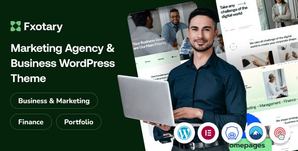 Fxotary – Modern Digital Agency WordPress Theme with Elementor Support 1 Fxotary Modern Digital Agency WordPress Theme