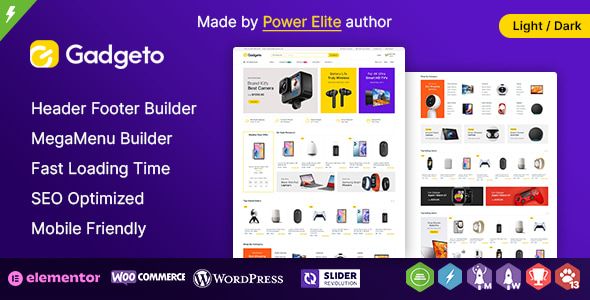 Gadgeto WP – Electronics Store Elementor WooCommerce Theme 1 Gadgeto WP – Electronics Store WordPress Theme