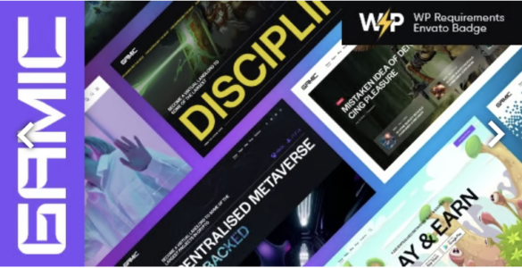 Gamic Gaming Metaverse Game & Crypto WordPress Theme