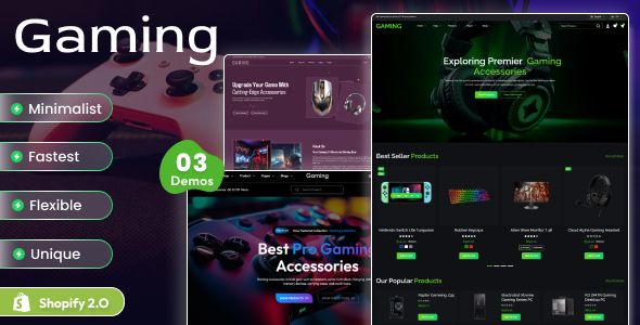 Gaming – Shopify 2.0 eCommerce Theme 1 Gaming – Shopify 2.0 WordPress Theme