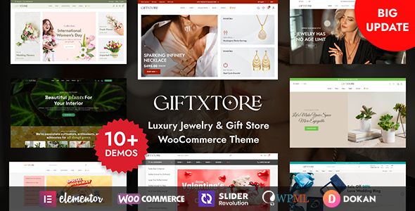 GiftXtore - Luxury Jewelry & Gift Store Elementor WooCommerce WordPress Theme 1 Gift Xtore Luxury Jewelry & Gift Store WordPress Theme