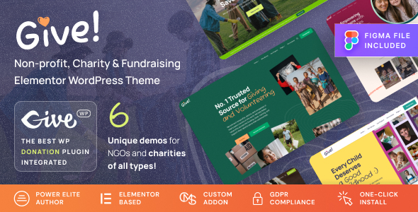 Give - NGO & Charity WordPress Theme 1 Give - NGO & Charity WordPress Theme