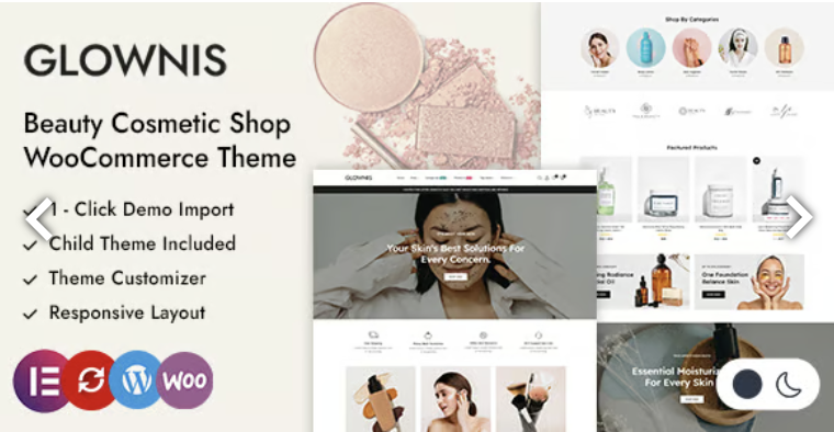 Glownis - Beauty and Cosmetics Shop WordPress WooCommerce Theme 1 Glownis Beauty and Cosmetics Shop WordPress WooCommerce Theme