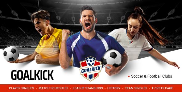 GoalKick - Soccer and Football Club WordPress Theme 1 Goal Kick Soccer and Football Club WordPress Theme