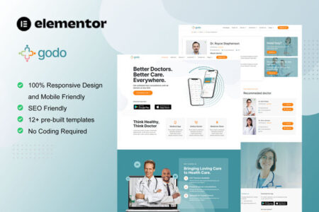 Godo Doctor & Medical SaaS Elementor Template Kit