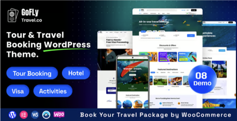 Gofly - Tour and Travel Booking WordPress Theme 1 Gofly Tour and Travel Booking WordPress Theme