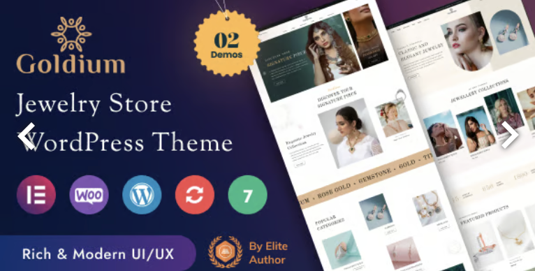 Goldium - Jewelry Store Woocommerce Theme 1 Goldium Jewelry Store WordPress Theme