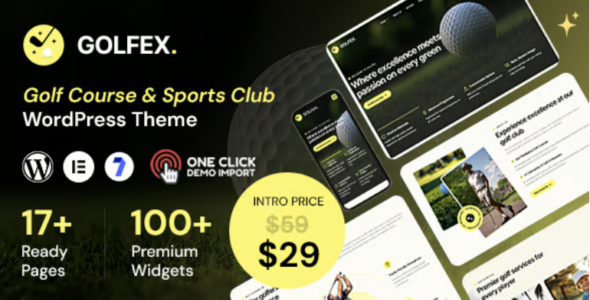 Golfex - Golf Club Sport Elementor WordPress Theme