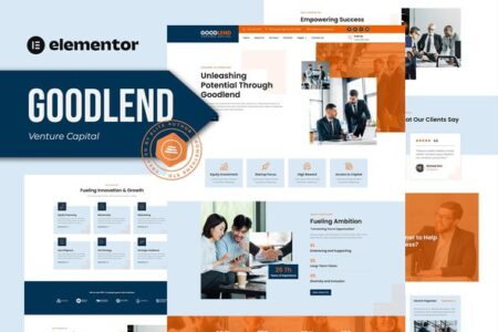 Goodlend Venture Capital Elementor Template Kit