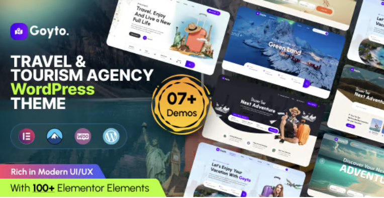 Goyto - Travel WordPress Theme 1 Goyto Travel & Tourism Agency WordPress Theme