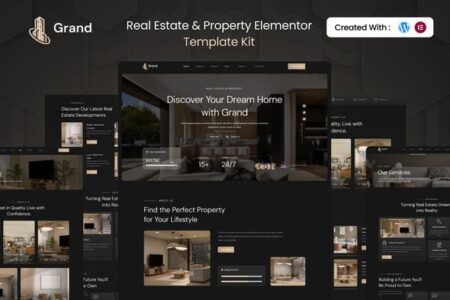 Grand Real Estate & Property Elementor Template Kit