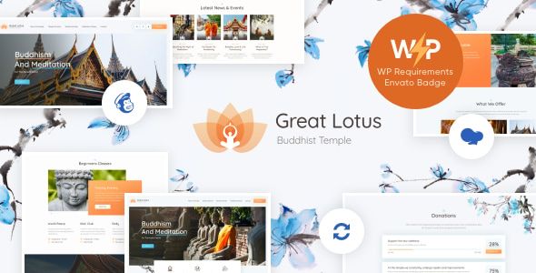 Great Lotus - Oriental Buddhist Temple WordPress Theme + RTL 1 Great Lotus - Oriental Buddhist Temple WordPress Theme