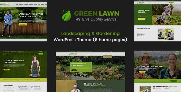 Green Lawn - Landscaping WordPress Theme 1 Green Lawn WordPress Theme