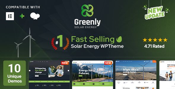 Greenly – Ecology & Solar Energy WordPress Theme 1 Greenly Solar Energy WordPress Theme