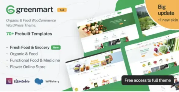 Green Mart Pro – Organic & Food Woo Commerce WordPress Theme