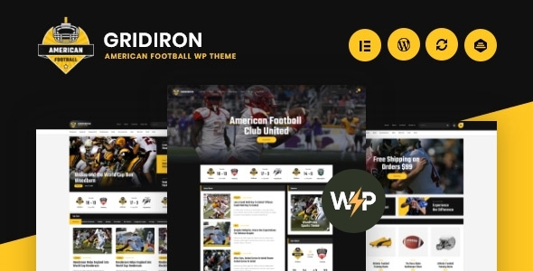 Gridiron | American Football & NFL Superbowl Team WordPress Theme 1 Gridiron American Football & NFL Superbowl Team WordPress Theme