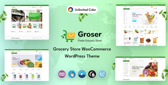 Groser - Grocery Store WooCommerce WordPress Theme 1 Groser Fresh Grocery Store WordPress Theme