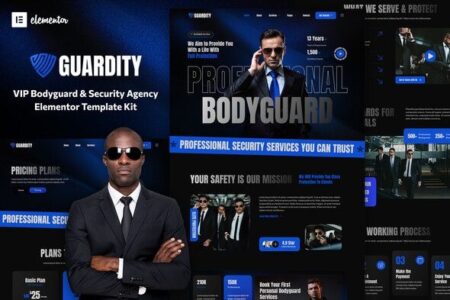 Guardity – VIP Bodyguard Security Agency Elementor Template Kit