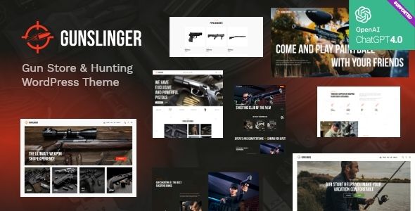 Gunslinger — Gun Store Hunting WordPress Theme 1 Gunslinger Gun Store Hunting WordPress Theme