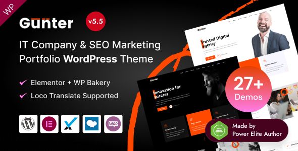 Gunter - IT Agency & SEO Marketing Portfolio WordPress Theme 1 Gunter IT Agency & SEO Marketing Portfolio WordPress Theme
