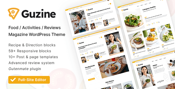 Guzine: Adsense Ready Magazine WordPress Theme for Food Blogging 1 Guzine Adsense Ready Magazine WordPress Theme