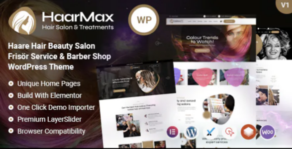 Haar Max Hair Salon & Treatments WordPress Theme