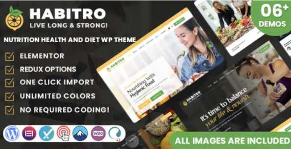 Habitro Nutrition Health and Diet WordPress Theme