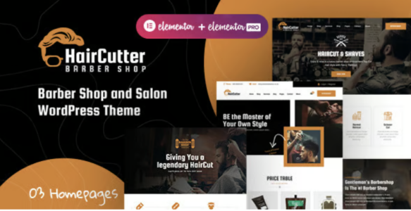 Hair Cutter Barber Shop WordPress Theme