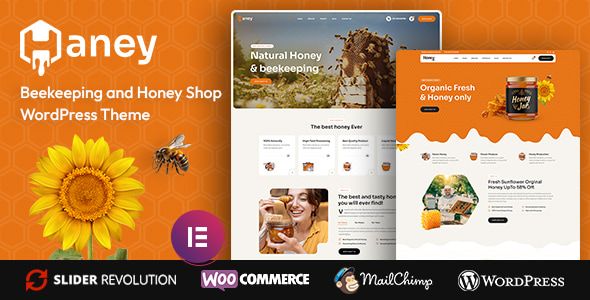 Haney – Beekeeping and Honey Shop Theme 1 Haney – Beekeeping and Honey Shop WordPress Theme