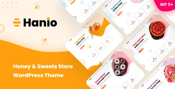 Hanio – Honey Sweets Store WordPress Theme 1 Hanio Honey Sweets Store WordPress Theme