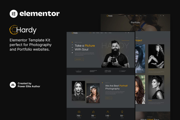 Hardy Photography & Portfolio Elementor Template Kit