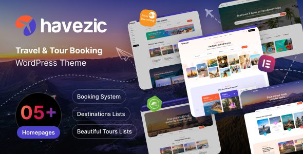 Havezic - Travel & Tour Booking WordPress Theme 1 Havezic Travel & Tour Booking WordPress Theme