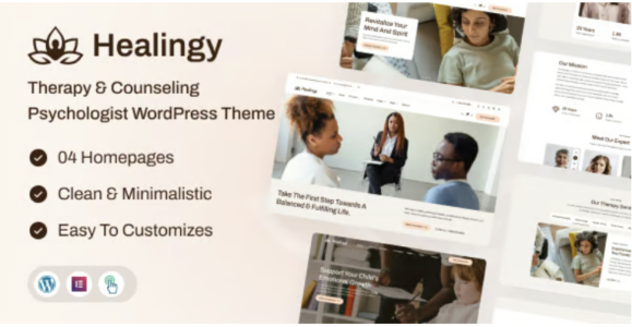 Healingy Therapy & Counseling Psychologist WordPress Theme