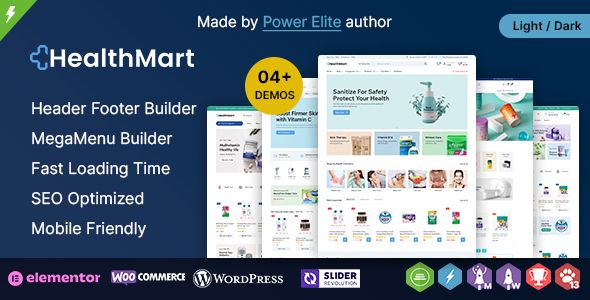 HealthMart - Pharmacy and Medical Store Healthy WordPress Theme 1 Health Mart WordPress Theme