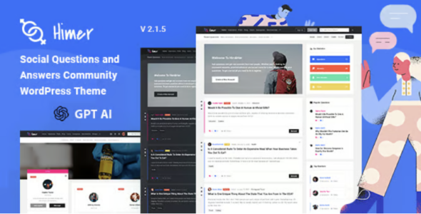Himer Social Questions and Answers Community WordPress Theme