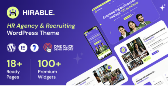 Hirable Human Resources & Recruiting WordPress Theme