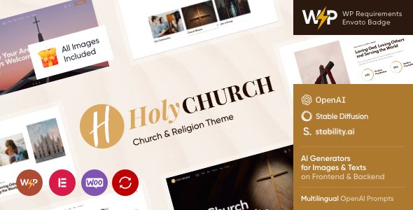 Holy Church - Religion, Charity & Nonprofit WordPress Theme 1 Holy Church Religion, Charity & Nonprofit WordPress Theme